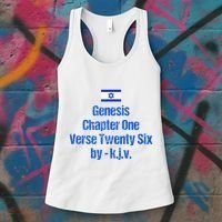 Israel Flag G.E.N.E.S.I.S Chapter One Verse Twenty Six Women's Tank Top thumb 3