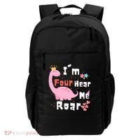 I'm Four Hear Me Roar Dinosaur 4th Birthday Party Backpack thumb 0