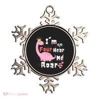 I'm Four Hear Me Roar Dinosaur 4th Birthday Party Ornament thumb 0