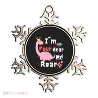I'm Four Hear Me Roar Dinosaur 4th Birthday Party Ornament thumb 0