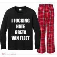 I Fucking Hate G.R.E.T.A V.An. F.L.E.E.T Kids Long Sleeve Plaid Pajama Set thumb 0
