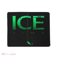 Ice Fishing - Ice Time with Ice Jig - Ice Fisherman Mousepad thumb 0