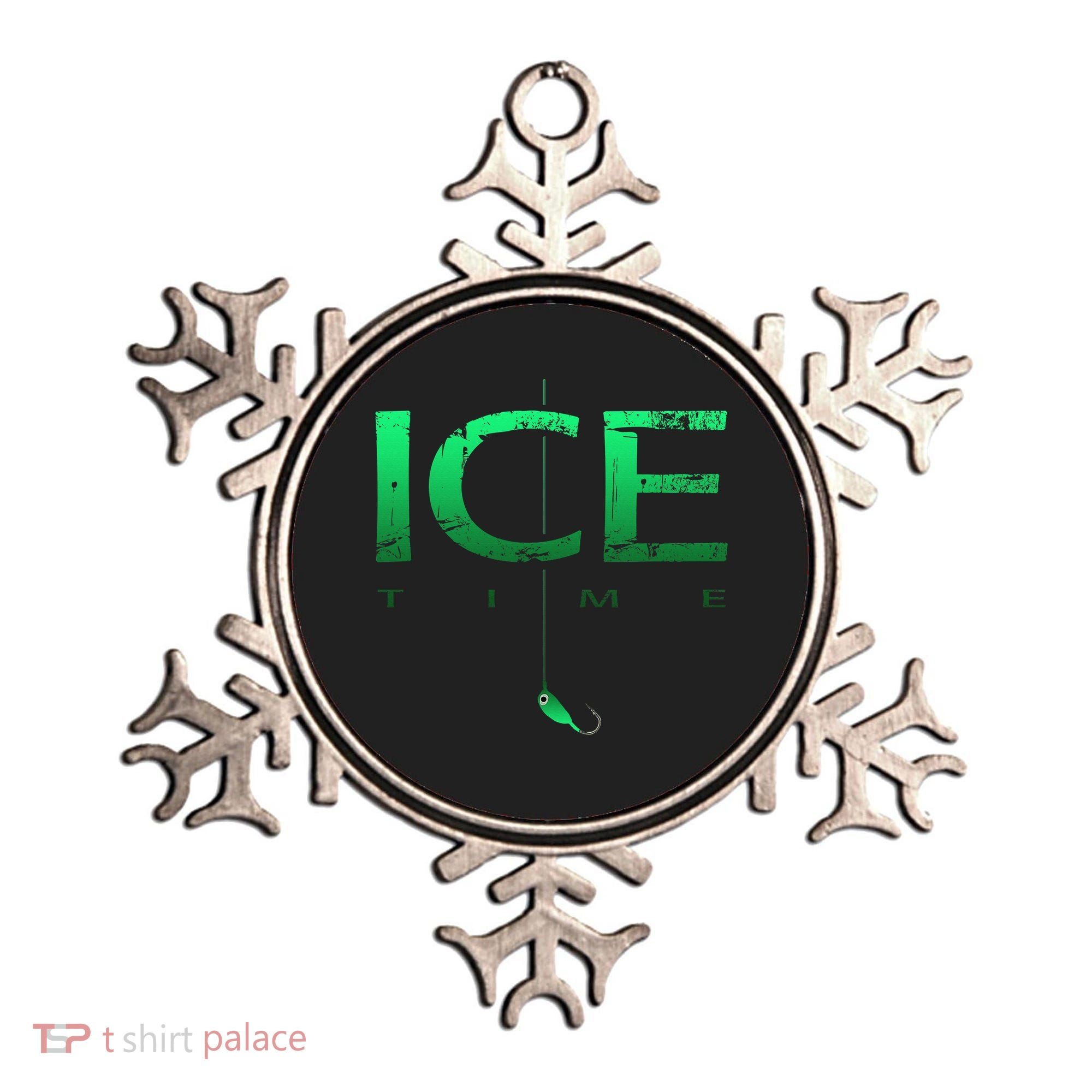 Ice Fishing - Ice Time with Ice Jig - Ice Fisherman Ornament