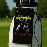 I Fully Intend To Haunt People When I Die I Have A List Golf Towel thumb 2