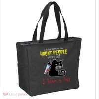 I Fully Intend To Haunt People When I Die I Have A List Tote Bag thumb 2