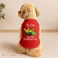 ItS Fine IM Fine Everything Is Under Control Funny Turtle Doggie Tank thumb 2