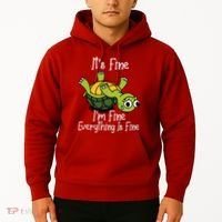 ItS Fine IM Fine Everything Is Under Control Funny Turtle Hoodie thumb 2