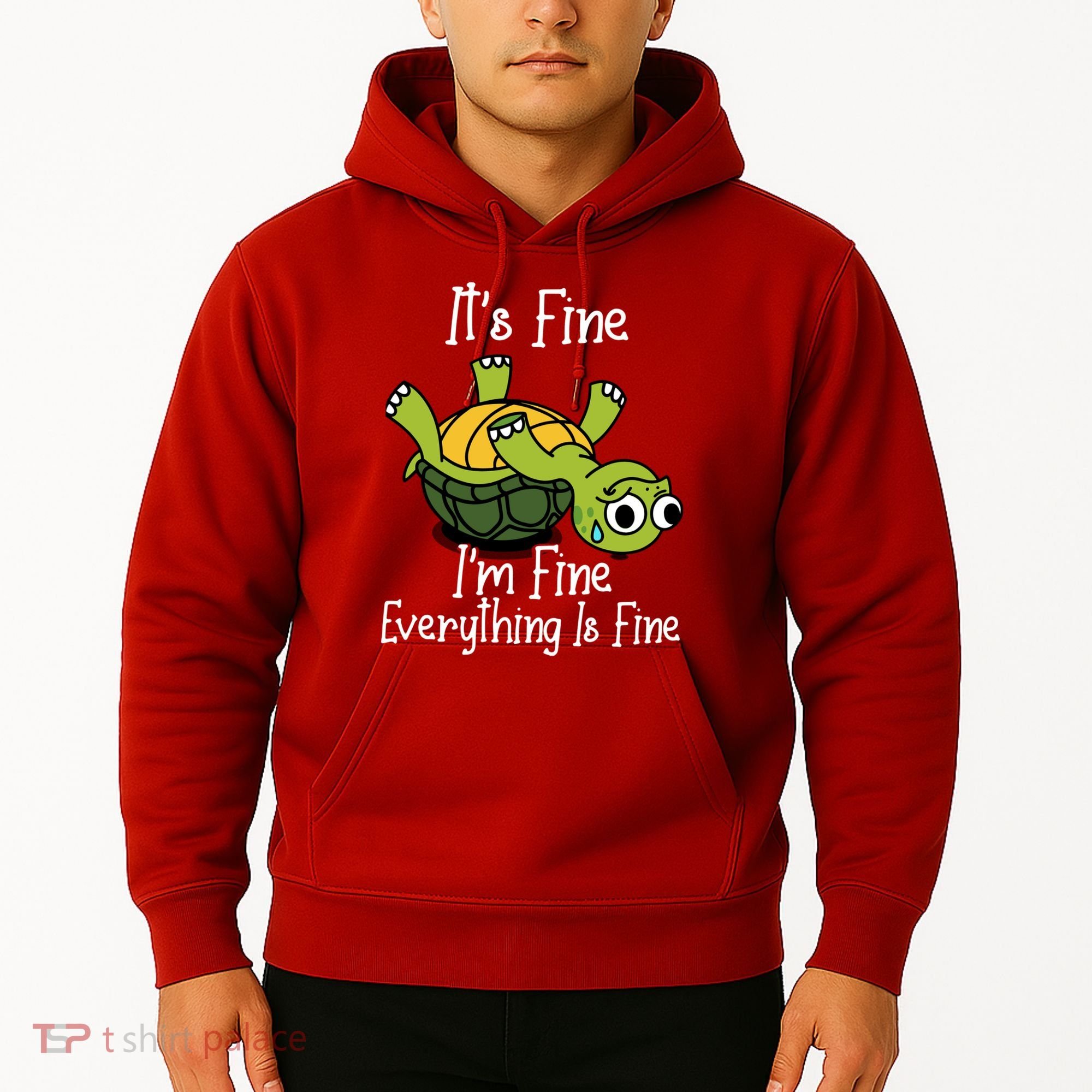 ItS Fine IM Fine Everything Is Under Control Funny Turtle Hoodie