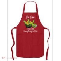 ItS Fine IM Fine Everything Is Under Control Funny Turtle Apron thumb 0