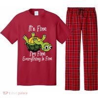 ItS Fine IM Fine Everything Is Under Control Funny Turtle Pajama Set thumb 0