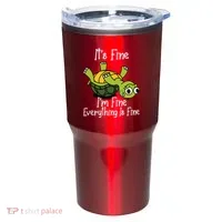 ItS Fine IM Fine Everything Is Under Control Funny Turtle Tumbler thumb 0