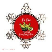ItS Fine IM Fine Everything Is Under Control Funny Turtle Ornament thumb 0