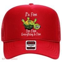 ItS Fine IM Fine Everything Is Under Control Funny Turtle Hat thumb 0