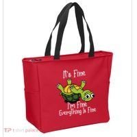 ItS Fine IM Fine Everything Is Under Control Funny Turtle Tote Bag thumb 2