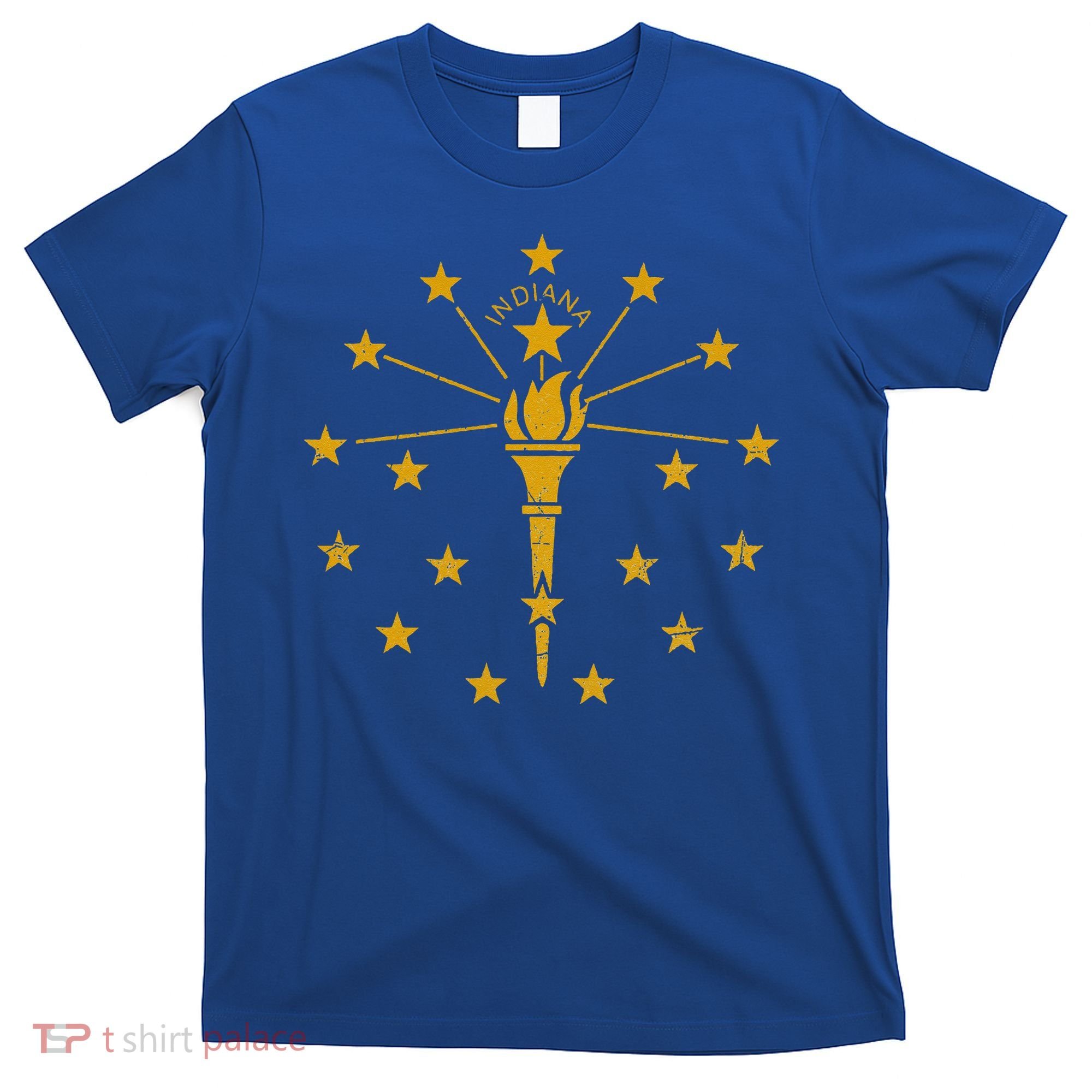 Indiana Flag IN State Vintage Style T-Shirt