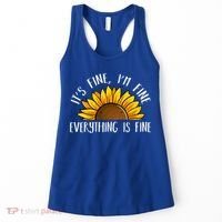 Its Fine Im Fine Everythings Fine Sunflower Gift Women's Tank Top thumb 0