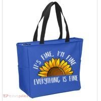 Its Fine Im Fine Everythings Fine Sunflower Gift Tote Bag thumb 2