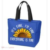 Its Fine Im Fine Everythings Fine Sunflower Gift Tote Bag thumb 3
