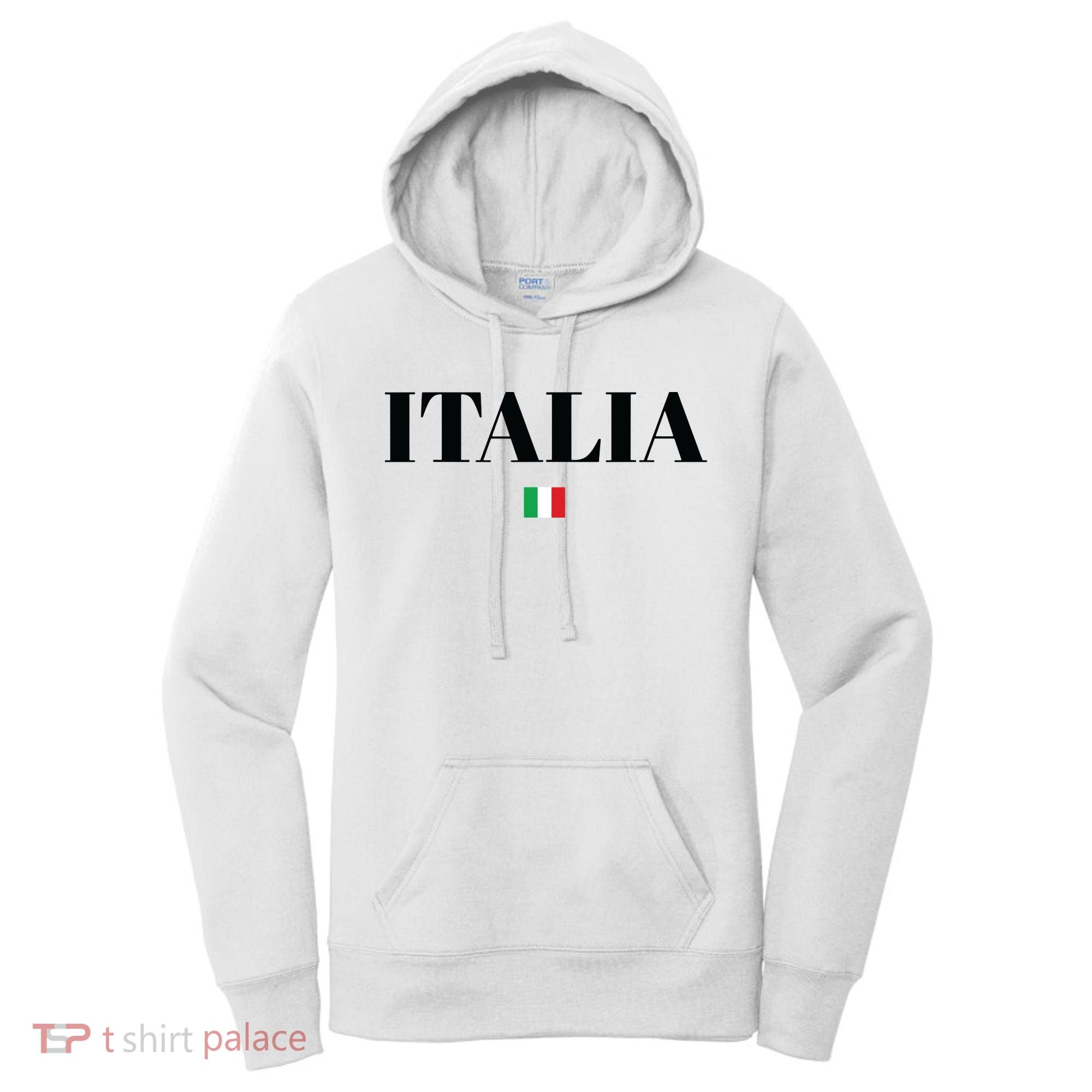 ITALIA Flag ITALY Men Woman Kids White ITALIAN Women's Hoodie