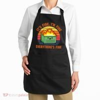 ItS Fine IM FineEverythingS Fine Lil Dumpster Fire Cool Apron thumb 2