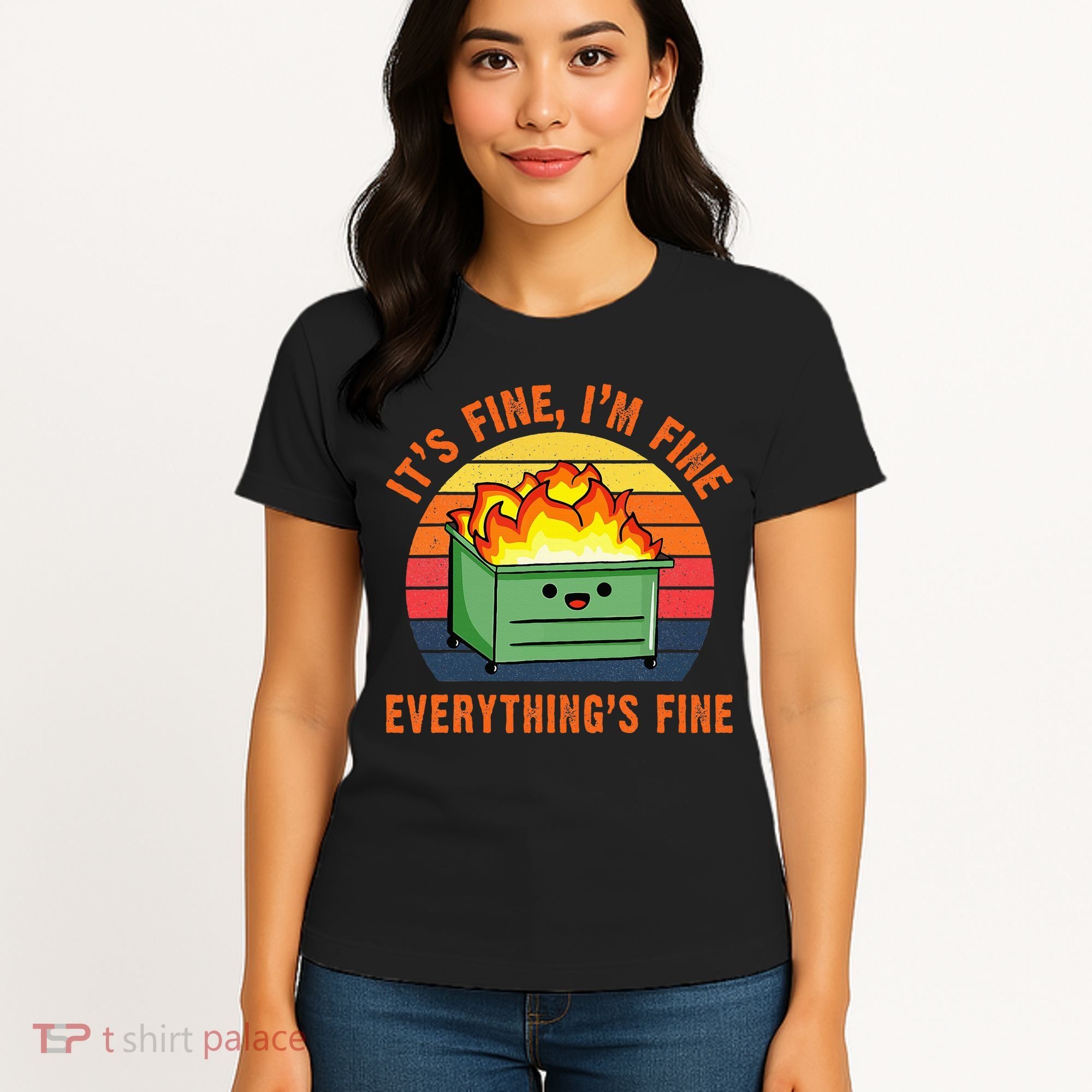ItS Fine IM FineEverythingS Fine Lil Dumpster Fire Cool Women's T-Shirt