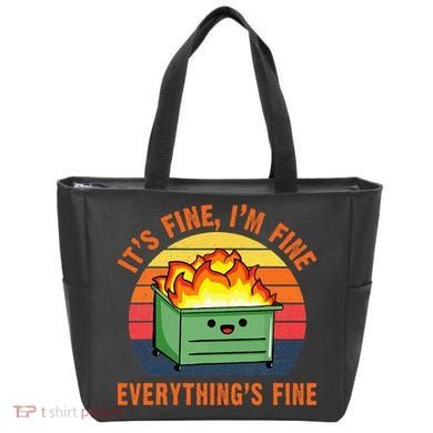 ItS Fine IM FineEverythingS Fine Lil Dumpster Fire Cool Tote Bag