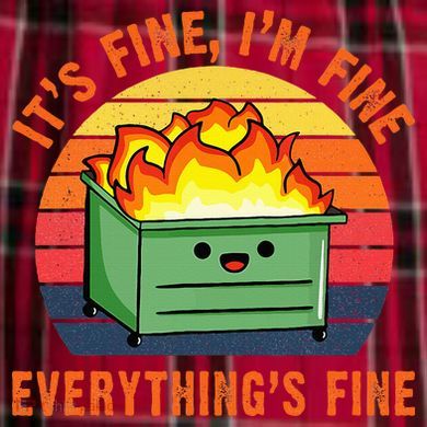 ItS Fine IM FineEverythingS Fine Lil Dumpster Fire Cool Women's Flannel Plaid Pajama Pants
