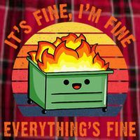 ItS Fine IM FineEverythingS Fine Lil Dumpster Fire Cool Women's Flannel Plaid Pajama Pants thumb 2