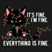 Its Fine Im Fine Everything Is Funny Cat Christmas Tote Bag thumb 4