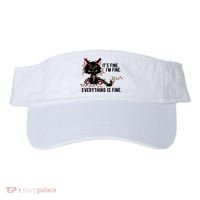 Its Fine Im Fine Everything Is Funny Cat Christmas Visor thumb 0