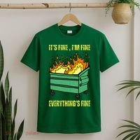 ItS Fine IM Fine Everything Is Fine Lil Dumpster Fire T-Shirt thumb 2