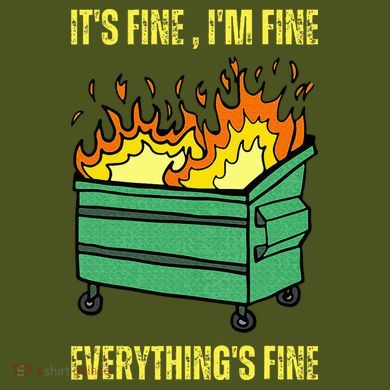 ItS Fine IM Fine Everything Is Fine Lil Dumpster Fire The Baniff Cuffed Pom Beanie