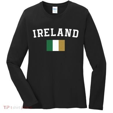 Ireland Flag Irish For Saint Patrick's Day Women's Long Sleeve Shirt