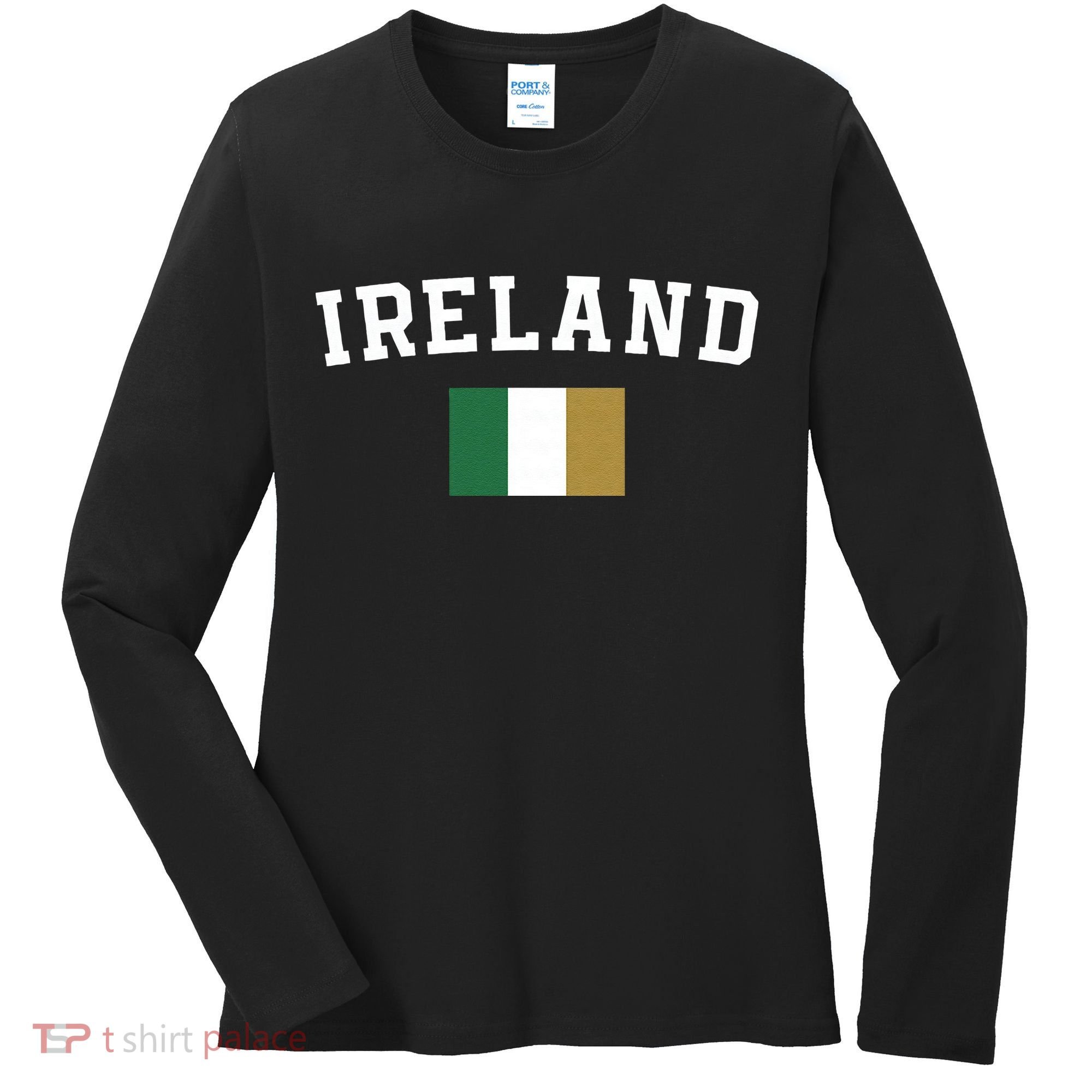 Ireland Flag Irish For Saint Patrick's Day Women's Long Sleeve Shirt
