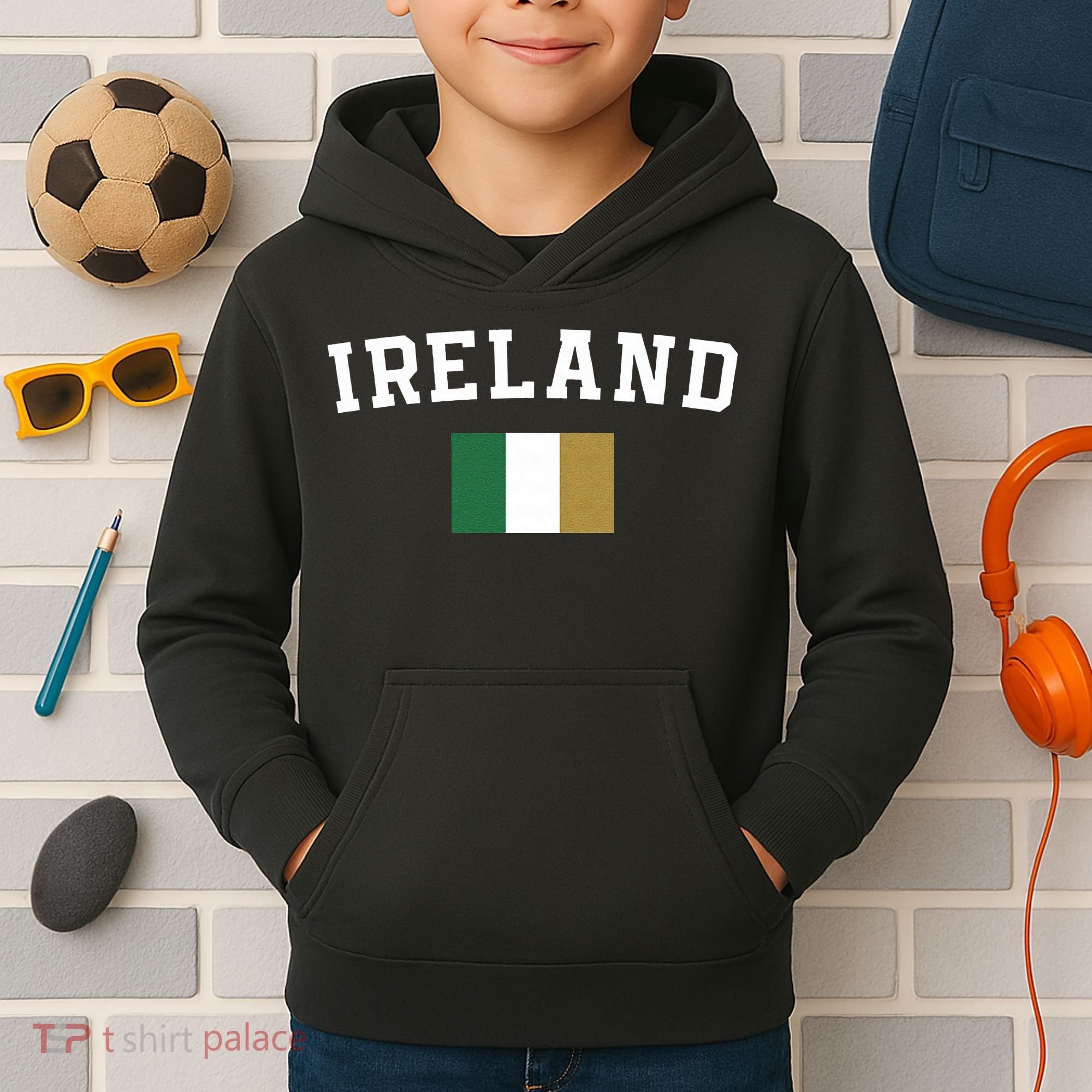 Ireland Flag Irish For Saint Patrick's Day Kids Hoodie