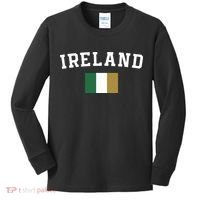 Ireland Flag Irish For Saint Patrick's Day Kids Long Sleeve Shirt thumb 0