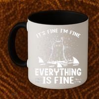 It's Fine I'm Fine Everything Is Fine Funny Cat Coffee Mug thumb 2