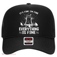 It's Fine I'm Fine Everything Is Fine Funny Cat Hat thumb 0