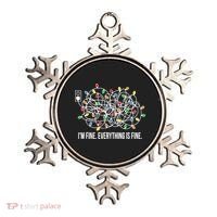 It's Fine I'm Fine Everything Is Fine Funny Christmas Lights Ornament thumb 0