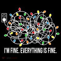 It's Fine I'm Fine Everything Is Fine Funny Christmas Lights Baby Bodysuit thumb 2