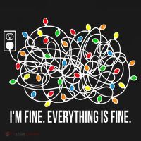 It's Fine I'm Fine Everything Is Fine Funny Christmas Lights Kids Sweatshirt thumb 2