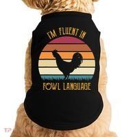 I'm Fluent In Fowl Language Retro Rooster Sunset Farmer Doggie Tank thumb 0