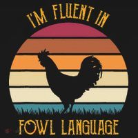 I'm Fluent In Fowl Language Retro Rooster Sunset Farmer Baby Bodysuit thumb 2