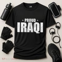 Iraqi Funny Iraq Flag Retro Country Cooling Performance Crew T-Shirt thumb 3