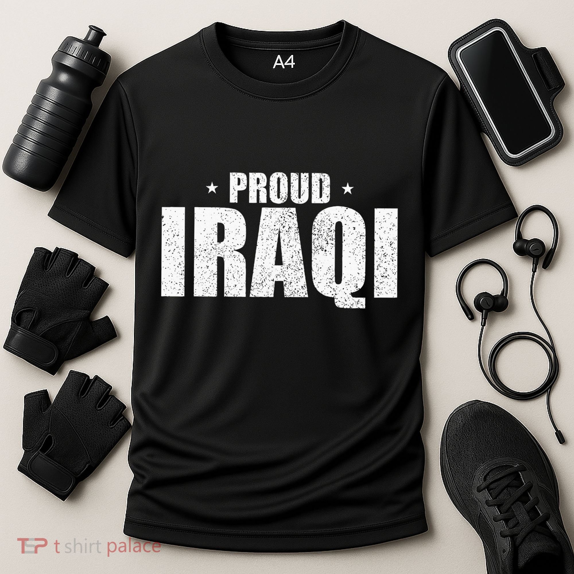 Iraqi Funny Iraq Flag Retro Country Cooling Performance Crew T-Shirt