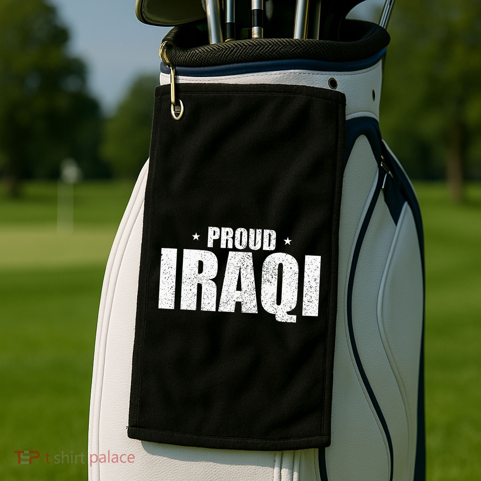 Iraqi Funny Iraq Flag Retro Country Golf Towel