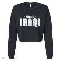 Iraqi Funny Iraq Flag Retro Country Cropped Pullover Crew thumb 0