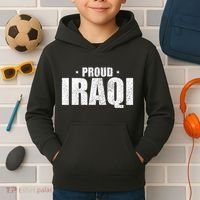 Iraqi Funny Iraq Flag Retro Country Kids Hoodie thumb 2