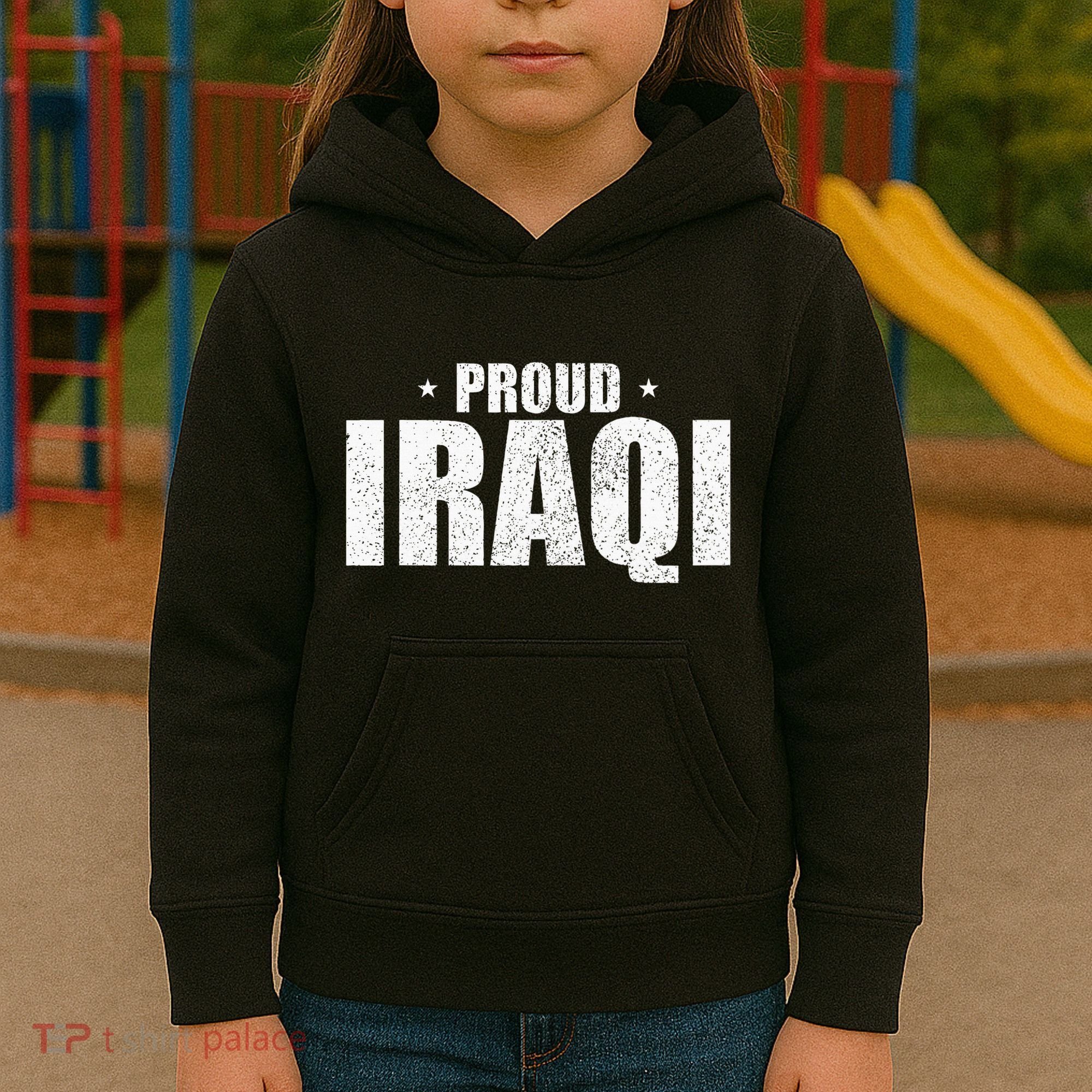 Iraqi Funny Iraq Flag Retro Country Kids Hoodie