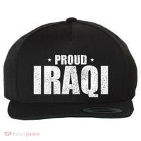 Iraqi Funny Iraq Flag Retro Country Wool Snapback Cap thumb 0